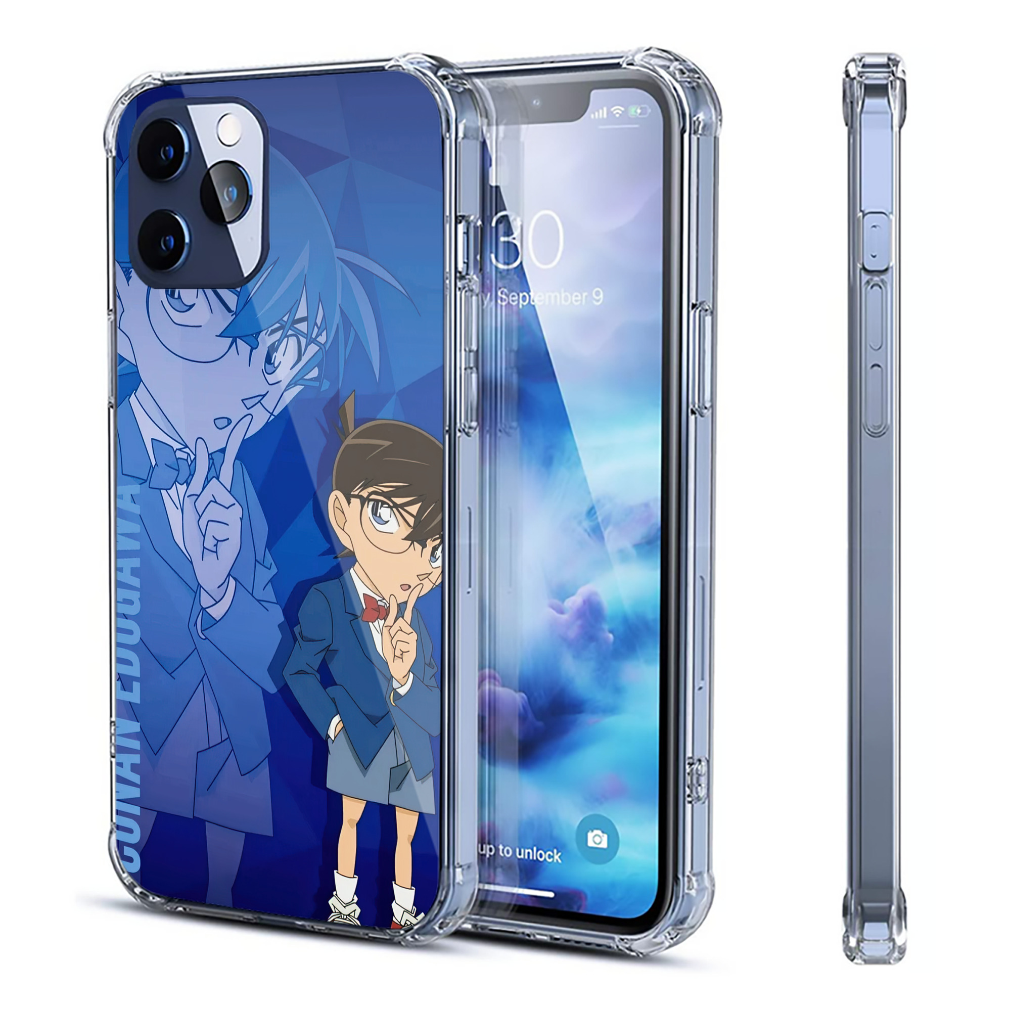 （画像用） 名探偵コナン Detective Conan 【iPhone 12シリーズ対応】透明スマホケース（クリアソフトケース）